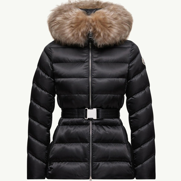Cupidone Hooded Shearling-Trimmed Short Down Jacket