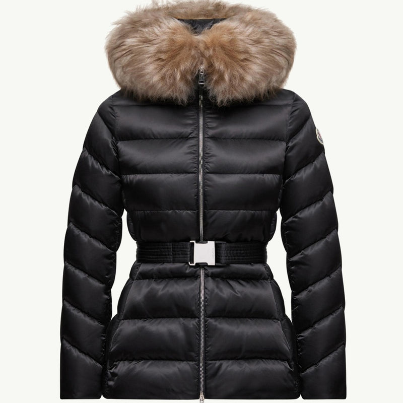 Cupidone Hooded Shearling-Trimmed Short Down Jacket