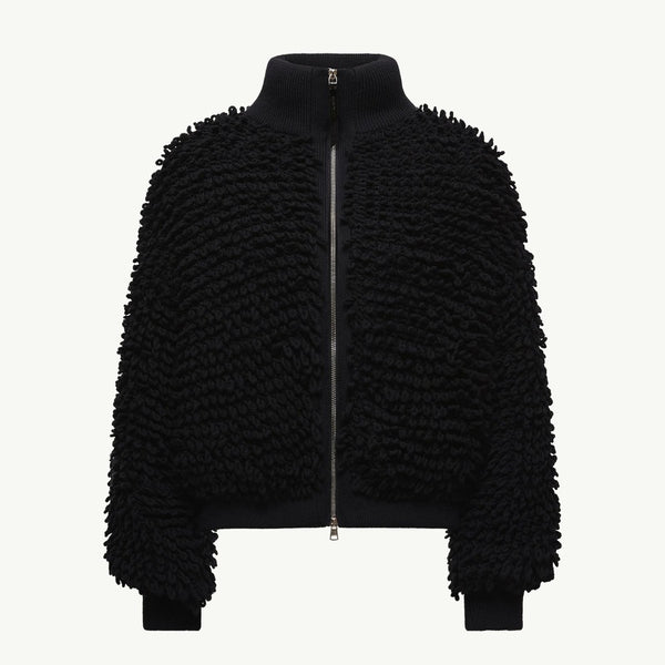 Moncler x EE72 by Edward Enninful Wool Blend Zip-Up Cardigan