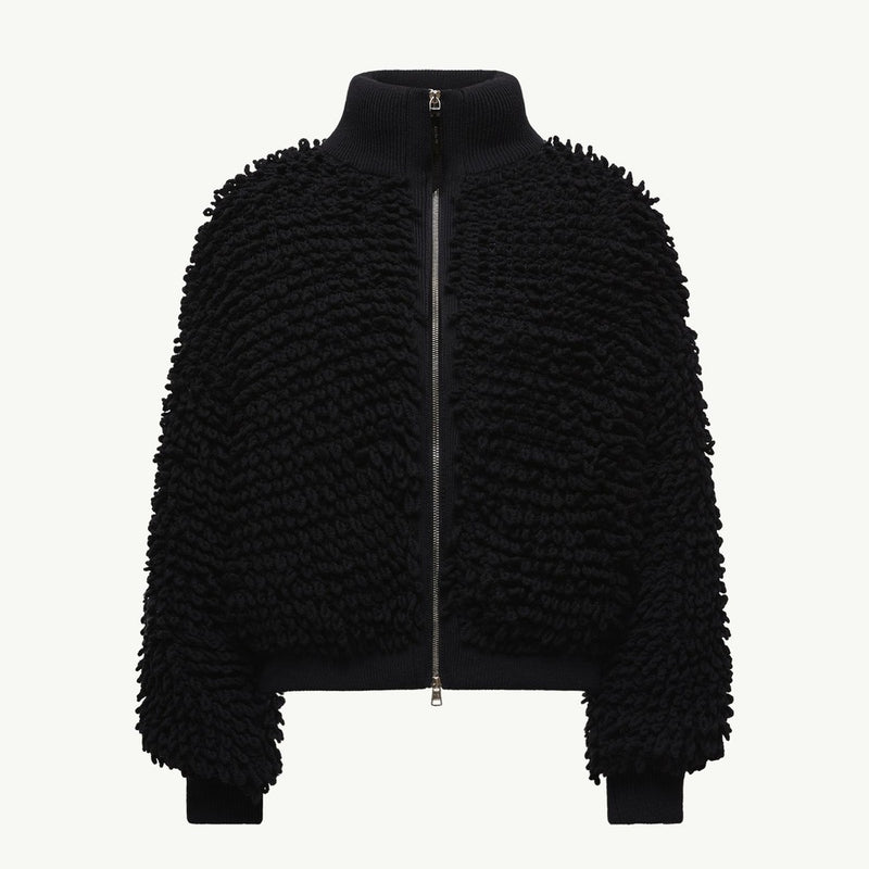 Moncler x EE72 by Edward Enninful Wool Blend Zip-Up Cardigan