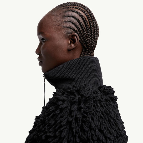 Moncler x EE72 by Edward Enninful Wool Blend Zip-Up Cardigan