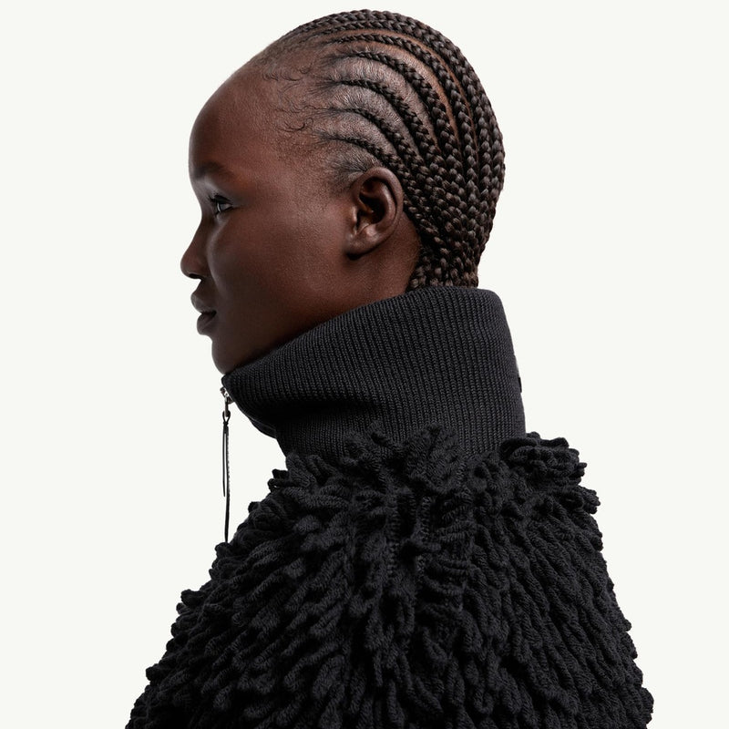 Moncler x EE72 by Edward Enninful Wool Blend Zip-Up Cardigan