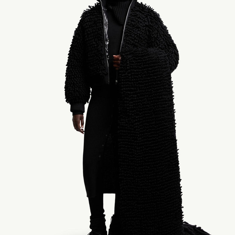 Moncler x EE72 by Edward Enninful Wool Blend Zip-Up Cardigan