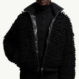 Moncler x EE72 by Edward Enninful Wool Blend Zip-Up Cardigan