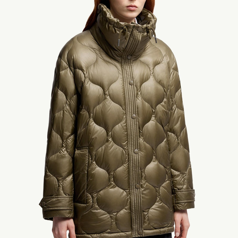 Lombi Hooded Mid-Length Down Jacket