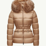 Boed Hooded Shearling-Trimmed Short Down Jacket