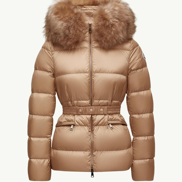 Boed Hooded Shearling-Trimmed Short Down Jacket