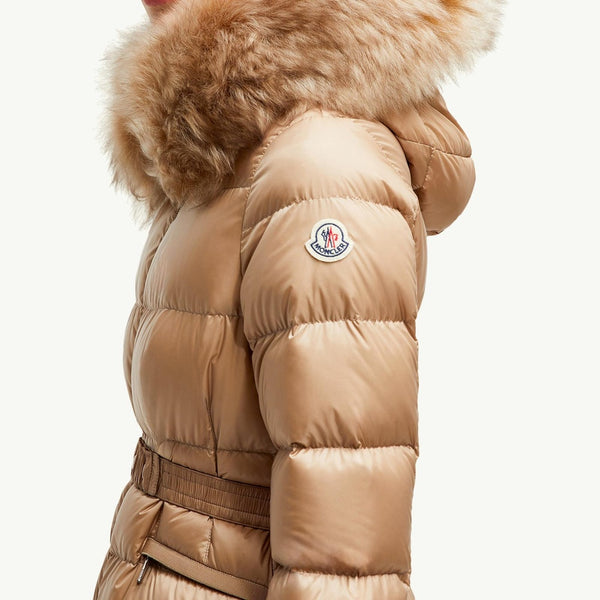 Boed Hooded Shearling-Trimmed Short Down Jacket