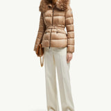 Boed Hooded Shearling-Trimmed Short Down Jacket