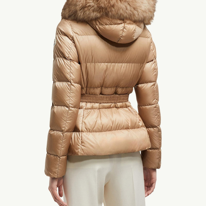 Boed Hooded Shearling-Trimmed Short Down Jacket