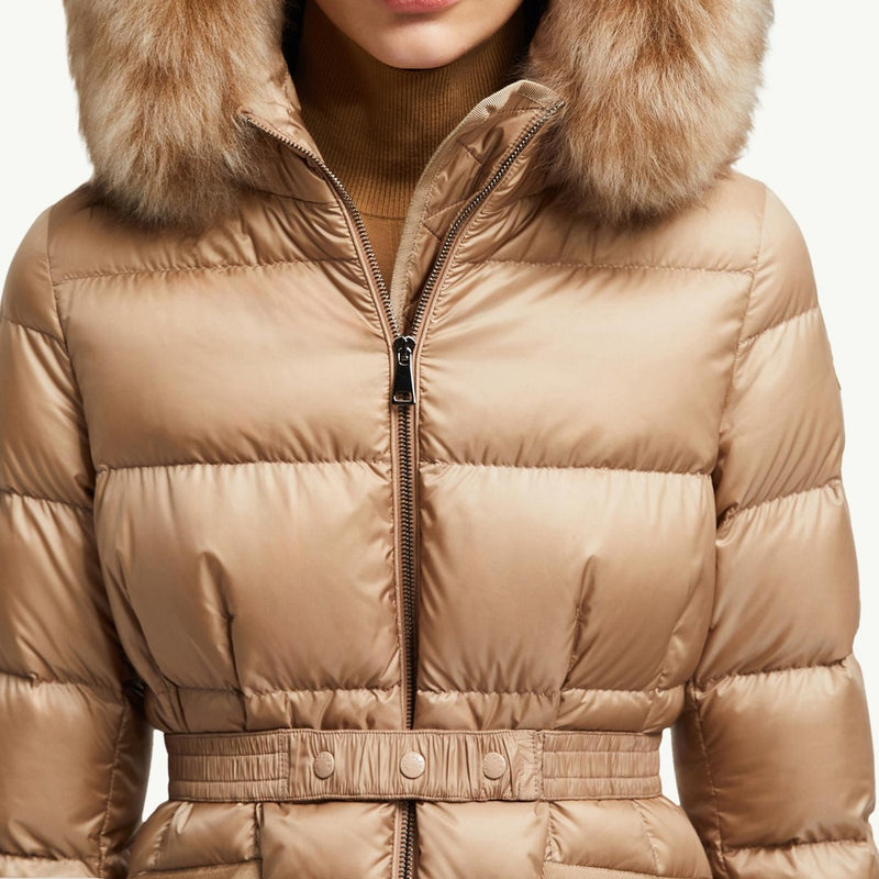 Boed Hooded Shearling-Trimmed Short Down Jacket