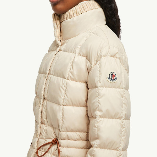 Antigone Leather-Trimmed Short Down Jacket