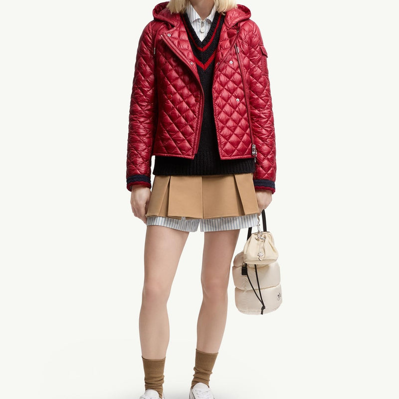 Corbelin Diamond-Quilted Hooded Short Down Jacket