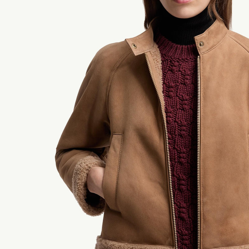 Vougeot Suede Short Down Jacket