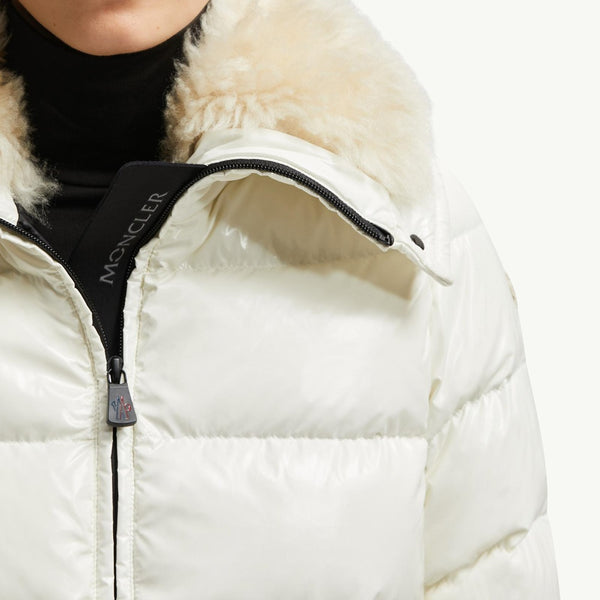 Arabba Hooded Shearling Short Down Jacket