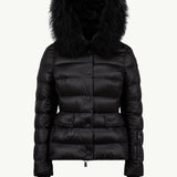 Armoniques Hooded Shearling Short Down Jacket