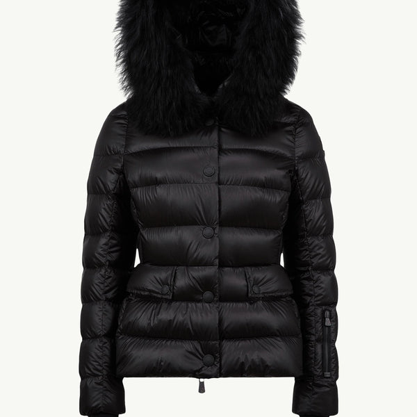 Armoniques Hooded Shearling Short Down Jacket