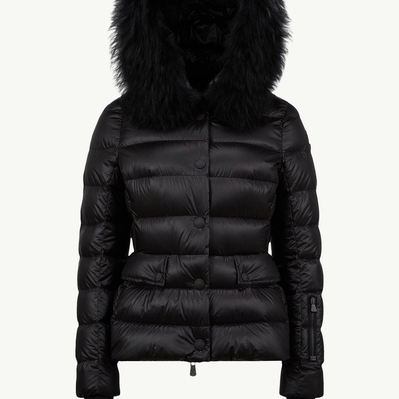 Armoniques Hooded Shearling Short Down Jacket