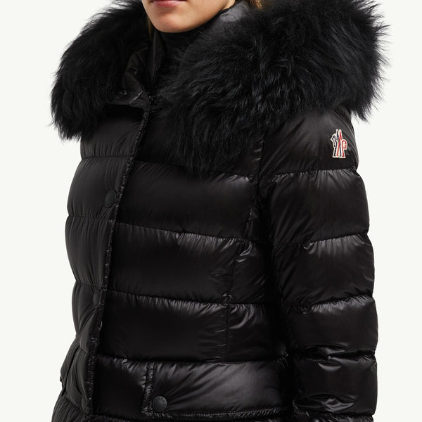 Armoniques Hooded Shearling Short Down Jacket