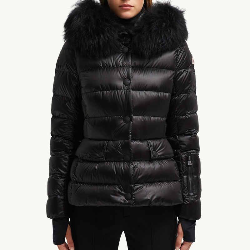 Armoniques Hooded Shearling Short Down Jacket