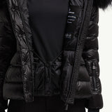 Armoniques Hooded Shearling Short Down Jacket