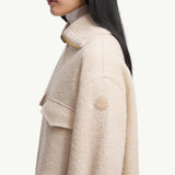 Bouclé Wool Blend Zip-Up Shirt