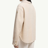 Bouclé Wool Blend Zip-Up Shirt