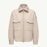 Bouclé Wool Blend Zip-Up Shirt