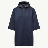 Wool Hooded Zip-Up Cape