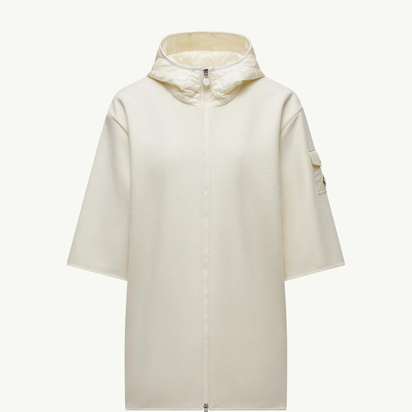 Wool Hooded Zip-Up Cape