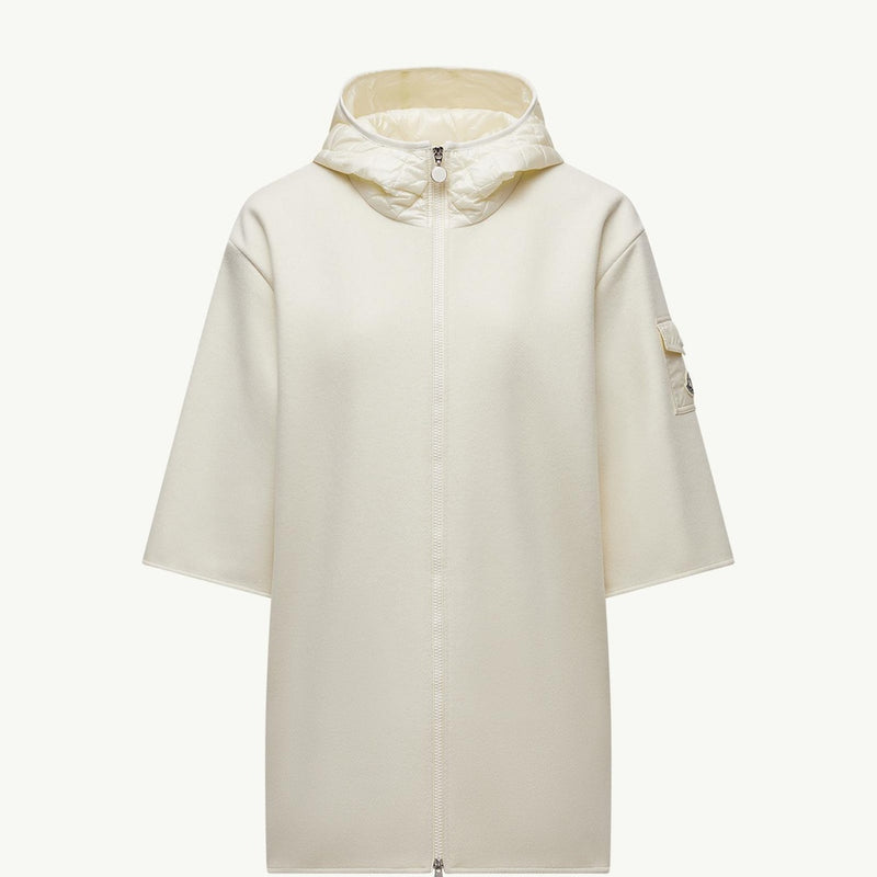 Wool Hooded Zip-Up Cape