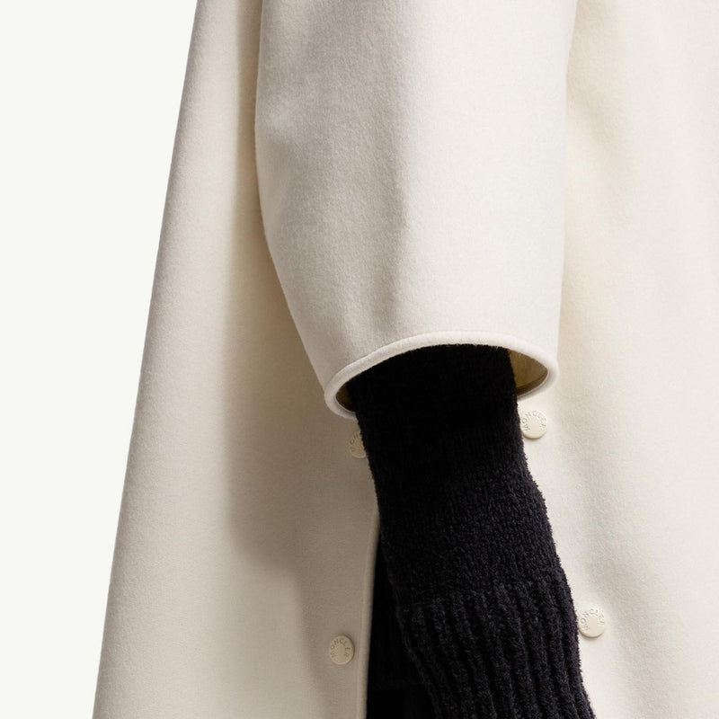 Wool Hooded Zip-Up Cape