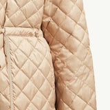 Etelan Hooded Diamond-Quilted Long Down Jacket