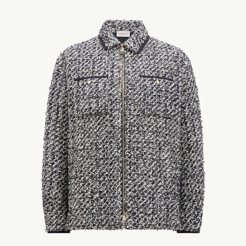 Teddy-Trimmed Padded Zip-Up Hoodie