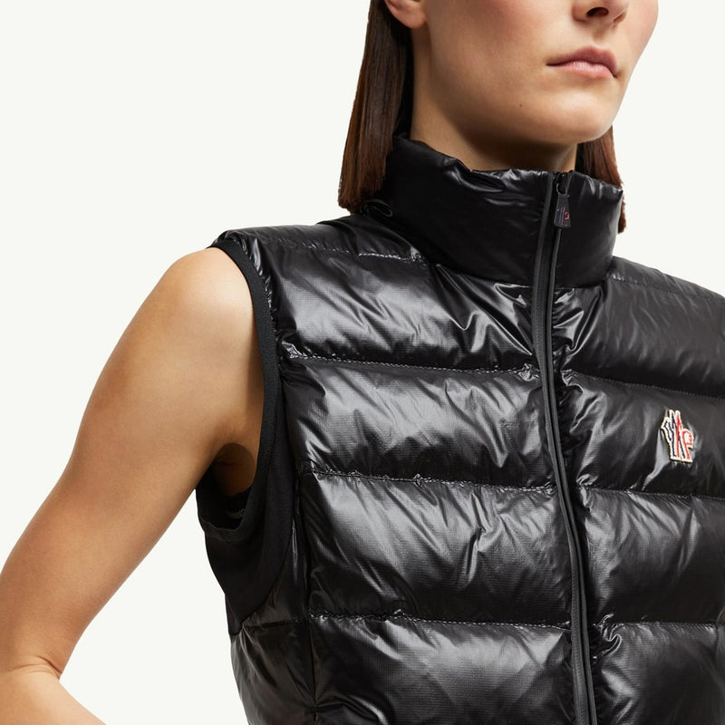 Padded Zip-Up Jersey Gilet