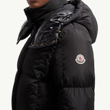 Litte Square-Quilted Hooded Long Down Jacket
