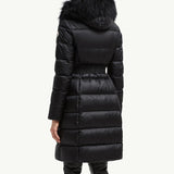 Boedic Hooded Shearling-Trimmed Long Down Jacket