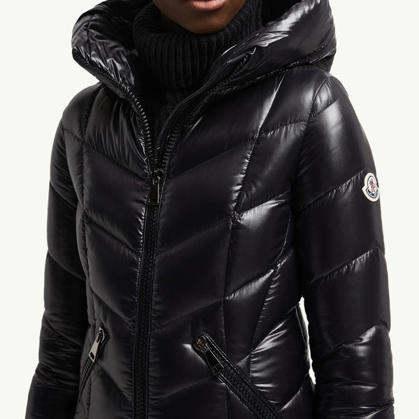 Marus Hooded Geometric-Quilted Long Down Jacket
