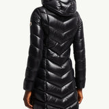 Marus Hooded Geometric-Quilted Long Down Jacket