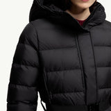 Khloesse Hooded Shearling-Trimmed Long Down Jacket