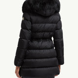 Aphroti Hooded Shearling-Trimmed Long Down Jacket