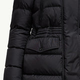 Aphroti Hooded Shearling-Trimmed Long Down Jacket
