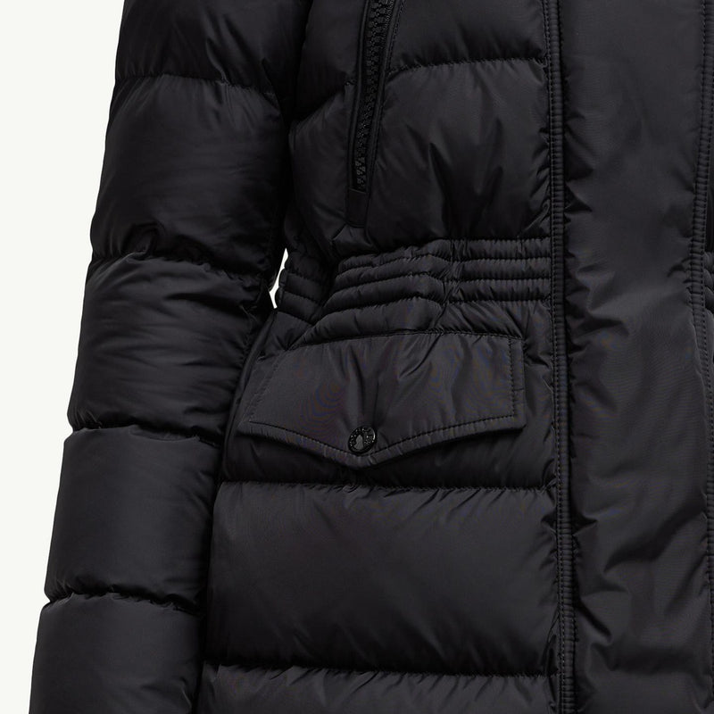 Aphroti Hooded Shearling-Trimmed Long Down Jacket