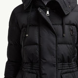Aphroti Hooded Shearling-Trimmed Long Down Jacket