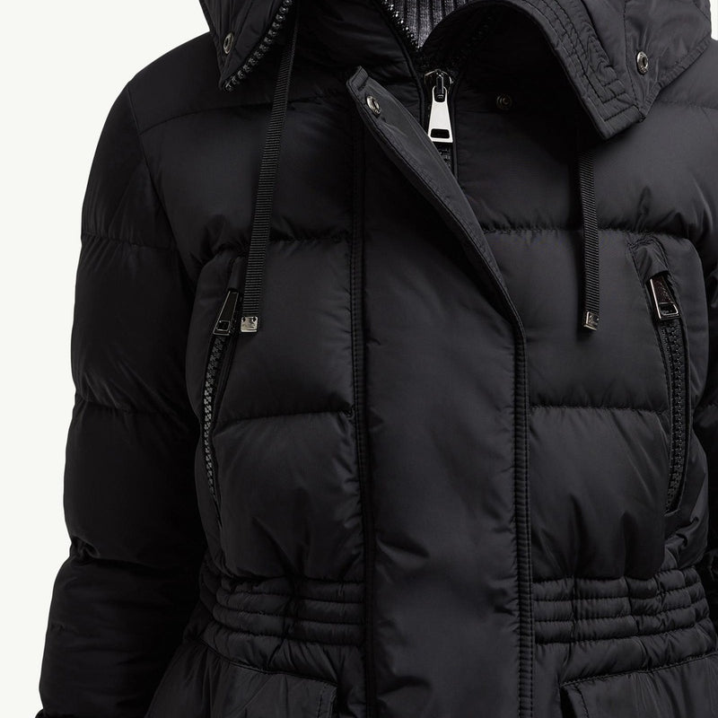 Aphroti Hooded Shearling-Trimmed Long Down Jacket