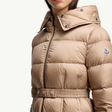 Boedic Hooded Shearling-Trimmed Long Down Jacket