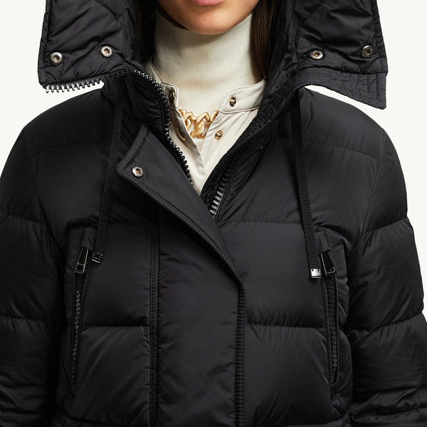 Aphroti Hooded Shearling-Trimmed Long Down Jacket