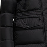 Aphroti Hooded Shearling-Trimmed Long Down Jacket