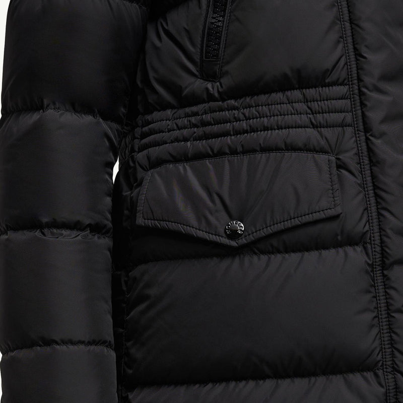 Aphroti Hooded Shearling-Trimmed Long Down Jacket