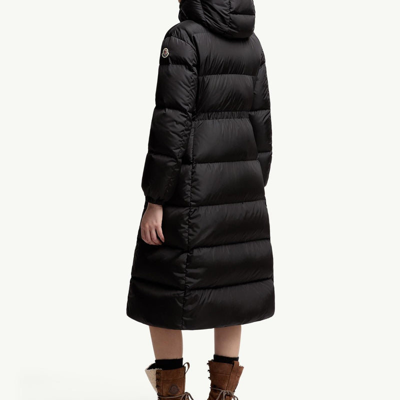 Chamer Wool-Trimmed Hooded Long Down Jacket